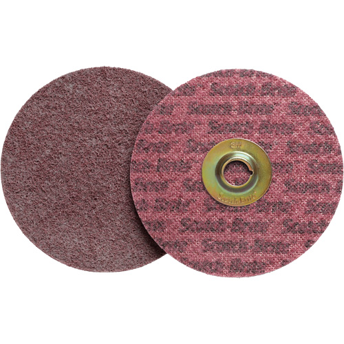 Disque de conditionnement de surface Scotch-Brite Roloc, 2" dia., Grain Moyen, Oxyde d'aluminium Distribution Jean Lapalme