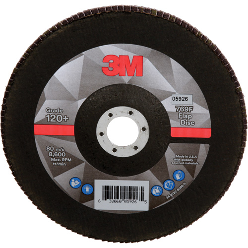 769F Quick Change Flap Disc, 7" x 7/8", Type 27, 120+ Grit, Aluminum Oxide/Ceramic Distribution Jean Lapalme