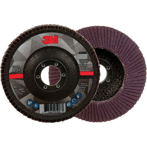 Disque &agrave; lamelles &agrave; changement rapide 769F, 4-1/2" x 7/8", Type 29, Grain 80+, C&eacute;ramique Distribution Jean Lapalme