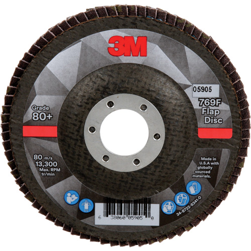 769F Quick Change Flap Disc, 4-1/2" x 7/8", Type 27, 80+ Grit, Ceramic Distribution Jean Lapalme