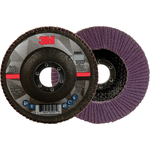 769F Quick Change Flap Disc, 4-1/2" x 7/8", Type 27, 80+ Grit, Ceramic Distribution Jean Lapalme