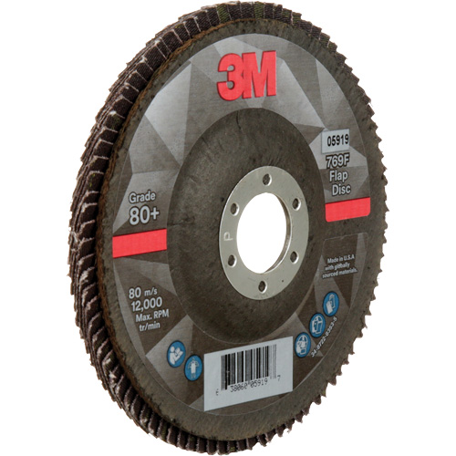 769F Quick Change Flap Disc, 5" x 7/8", Type 27, 80+ Grit, Ceramic Distribution Jean Lapalme