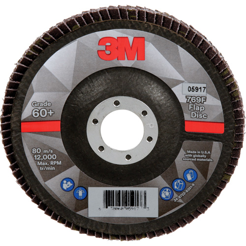 Disque &agrave; lamelles &agrave; changement rapide 769F, 5" x 7/8", Type 29, Grain 60+, C&eacute;ramique Distribution Jean Lapalme