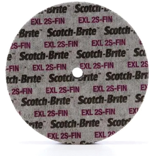 Meule unitaris&eacute;e EXL Scotch-Brite, 6" x 1/4", Arbre de 1/4", Grain de Fin, Carbure de silicium Distribution Jean Lapalme