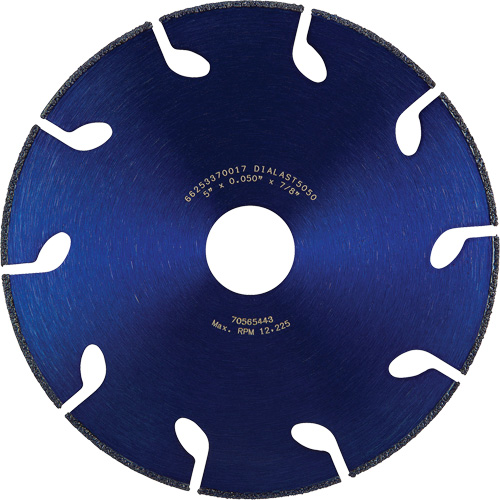 Dialast RightCut Cut-Off Wheel, 5" x 0.05", 7/8" Arbor, Type 01/41, Diamond, 12225 RPM Distribution Jean Lapalme