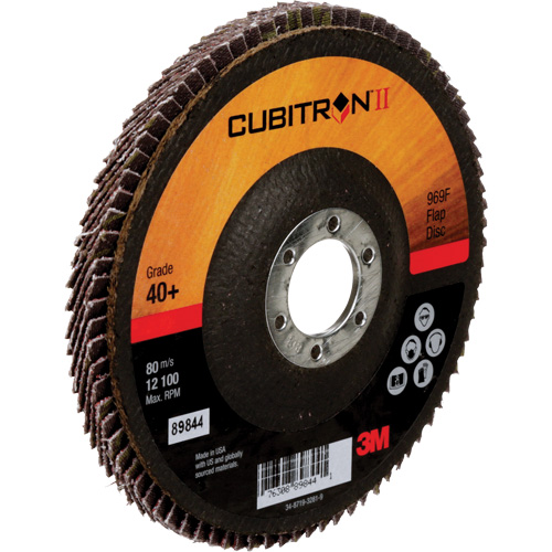 Cubitron II 969F Flap Disc, 5" x 7/8", Type 27, 40+ Grit, Ceramic Distribution Jean Lapalme