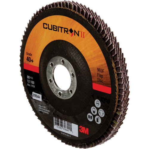 Cubitron II 969F Flap Disc, 5" x 7/8", Type 27, 40+ Grit, Ceramic Distribution Jean Lapalme