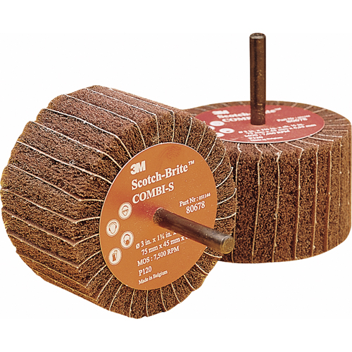 Combi Wheels, 3" Dia. x 1-3/4" W, 1/4" Arbor, Aluminum Oxide Distribution Jean Lapalme