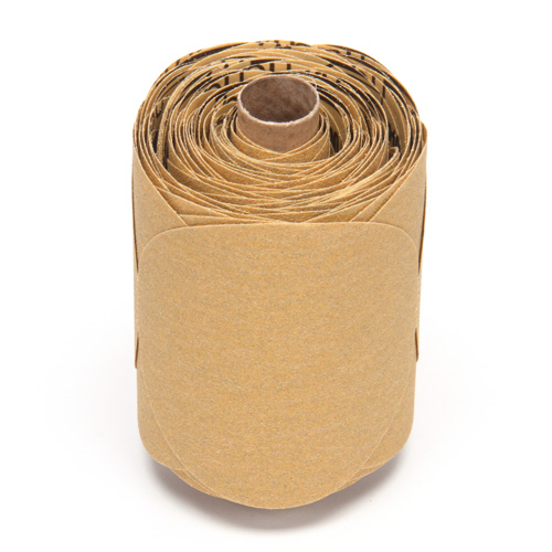Disque abrasif dor&eacute; en rouleau de papier Stikit, 5" dia., Grain P220, Oxyde d'aluminium Distribution Jean Lapalme