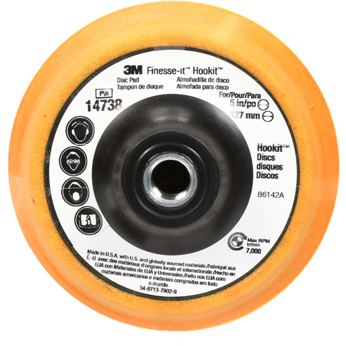 Tampon pour disque Finesse-it Hookit, 5" dia. Distribution Jean Lapalme