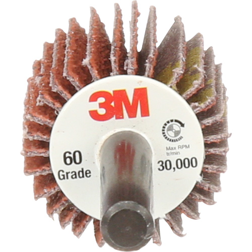 Flap Disc 747D, Aluminum Oxide/Ceramic, 60X Grit, 1" x 1" x 1/4" Distribution Jean Lapalme