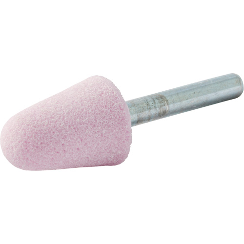 Vitrified Bond Mounted Point, A5, Aluminum Oxide, 3/4" Dia., 1-1/8" L, 80 Grit Distribution Jean Lapalme