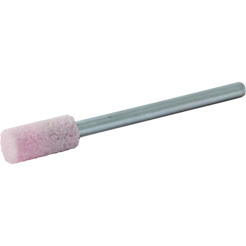 Meule mont&eacute;e vitrifi&eacute;e, W163, Oxyde d'aluminium, 1/4" dia., 1/2" lo, 80 Grain Distribution Jean Lapalme