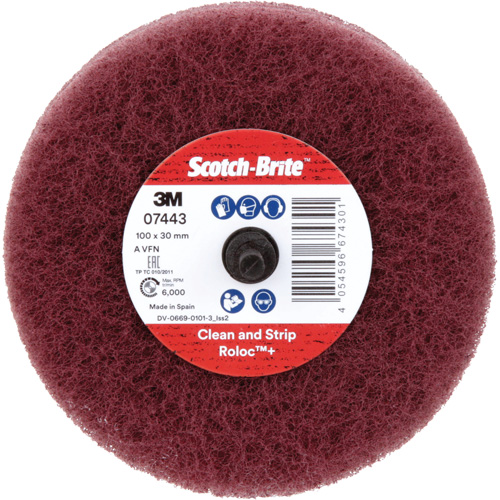 Scotch-Brite Roloc Plus General Purpose Scuffing Wheel, 4" Dia. Distribution Jean Lapalme