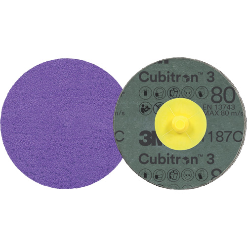 Cubitron 3 Roloc Fibre Disc, 3" Dia., 80+ Grit, Ceramic Distribution Jean Lapalme