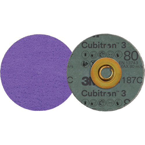 Cubitron 3 Roloc Fibre Disc, 3" Dia., 80+ Grit, Ceramic Distribution Jean Lapalme