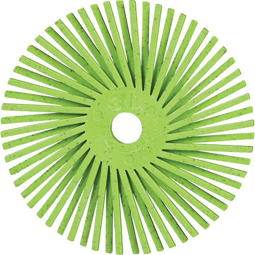 Brosse radiale en soies de pr&eacute;cision type A PN-RB Scotch-Brite , C&eacute;ramique, Grain 50+, 3" dia. Distribution Jean Lapalme