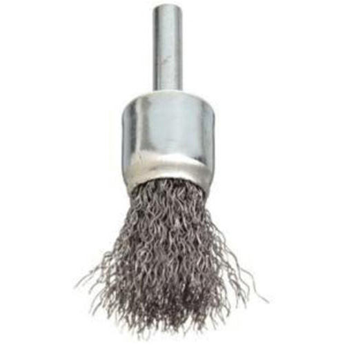 Stem Mounted Crimped Wire Brush, 3/4", 0.006" Fill, 1/4" Shank Distribution Jean Lapalme