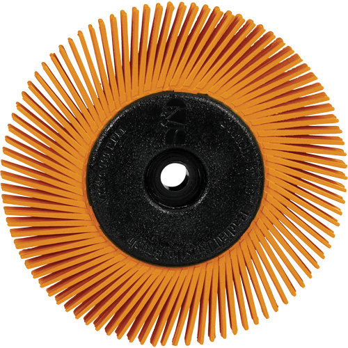 Scotch-Brite Type A Precision Radial Bristle Brush PN-RB with Adapter, Ceramic, 80+ Grit, 6" Dia. Distribution Jean Lapalme
