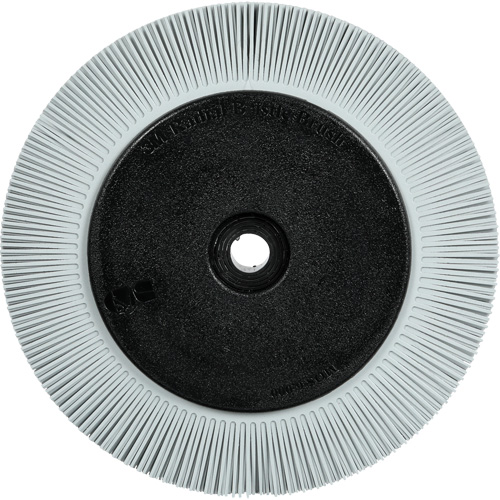 Brosse radiale en soies de pr&eacute;cision type S PN-RB avec bride Scotch-Brite , C&eacute;ramique, Grain 120+, 8" dia. Distribution Jean Lapalme