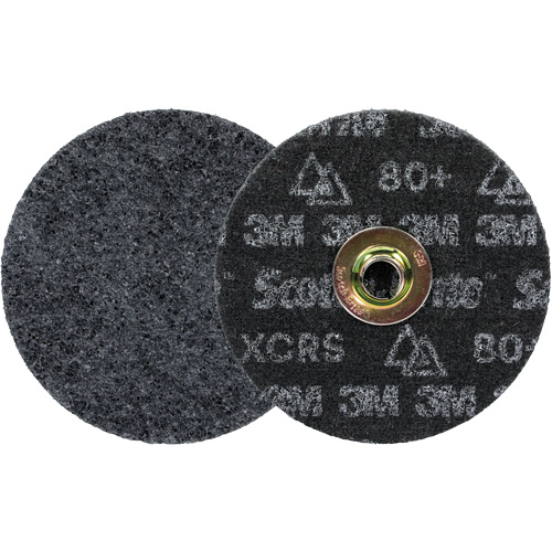 Meule &agrave; changement rapide Scotch-Brite &agrave; usage intensif pour le conditionnement de surface de pr&eacute;cision, HD- DN, 5" dia., Grain 80+, C&eacute;ramique Distribution Jean Lapalme