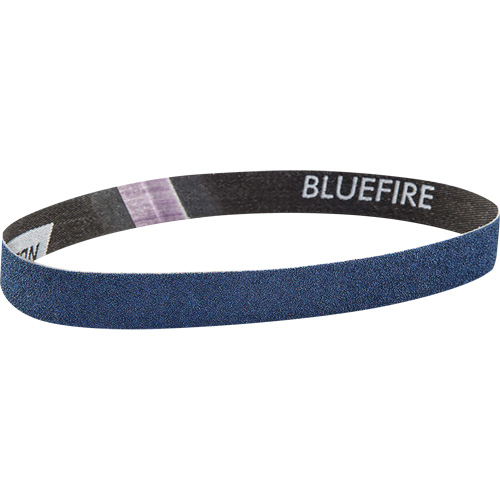 Courroie abrasive en tissu Bluefire, 3/4" la x 18" lo, Alumine de zirconium, Grain 120 Distribution Jean Lapalme