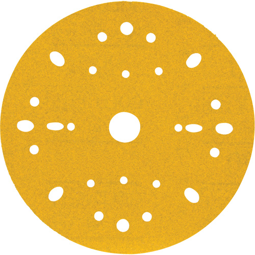 Disque abrasif dor&eacute; Hookit, dia 6", Grain 180, Oxyde d'aluminium, Poids C Distribution Jean Lapalme