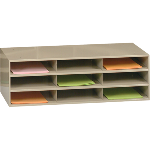 Organisateurs de donn&eacute;es, Stationnaire, 9 fentes, Acier, 33-3/4" la x 11-5/8" p x 10-3/4" h Distribution Jean Lapalme