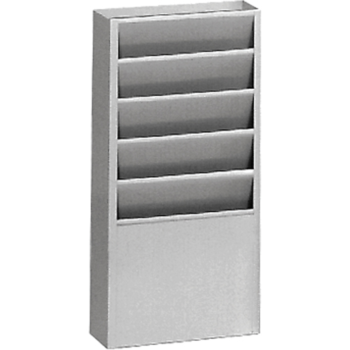Literature Storage Racks, Stationary, 5 Slots, Steel, 9-3/4" W x 4-1/8" D x 21" H Distribution Jean Lapalme