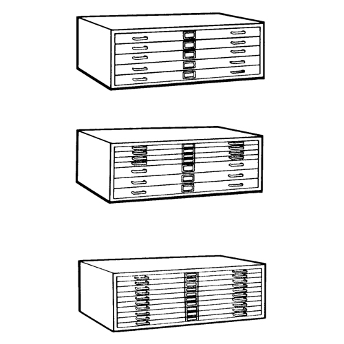Steel Plan Files, 5 Drawers, 40-3/8" W x 29-3/8" D x 16-1/2" H Distribution Jean Lapalme