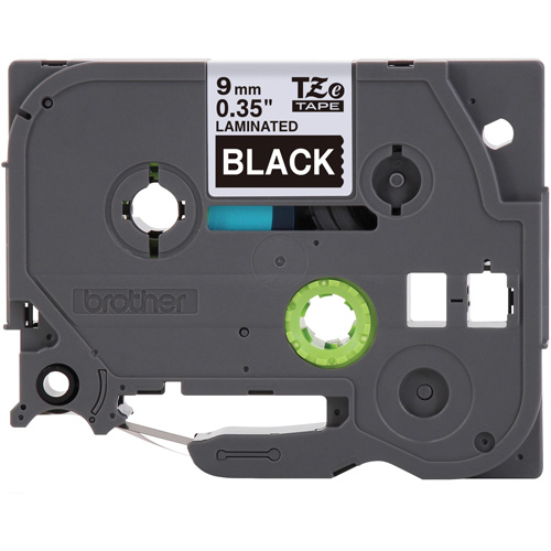 P-touch&reg; Labeling Systems, 9 mm x 314.96" or 8 m, White on Black Distribution Jean Lapalme