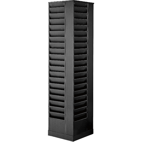 Pr&eacute;sentoirs, Rotatif, 92 fentes, Acier, 14-1/8" la x 14-1/8" p x 66" h Distribution Jean Lapalme