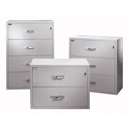 Classeurs &agrave; l'&eacute;preuve du feu, Acier, 4 tiroirs, 38-3/4" la x 23-1/2" p x 55" h, Beige Distribution Jean Lapalme