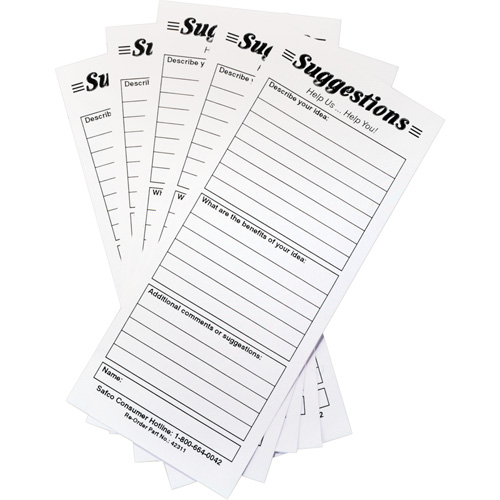 Boîtes &agrave; suggestions - Cartes de suggestions, 25 cartes/pqt Distribution Jean Lapalme