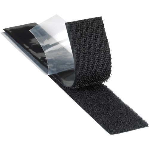 Plasticizer Resistant Fastener, Loop, 50 yds x 2", Adhesive, Black Distribution Jean Lapalme