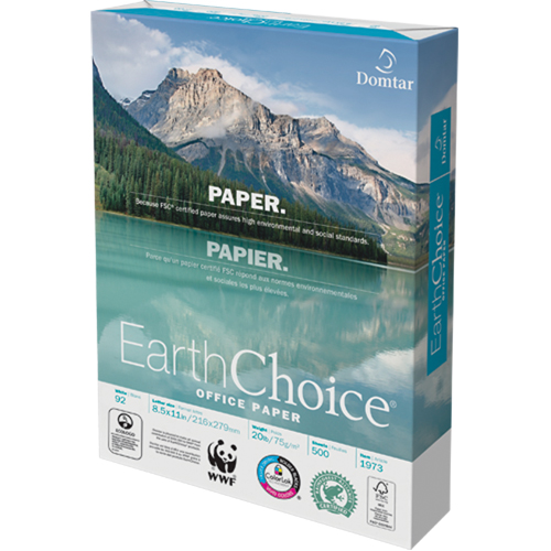 EarthChoice&reg; Office Paper, FSC, 8-1/2" x 11", 20 lbs., White Distribution Jean Lapalme