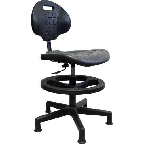 Heavy-Duty Ergonomic Seating, Polyurethane, Black, 250 lbs. Capacity Distribution Jean Lapalme
