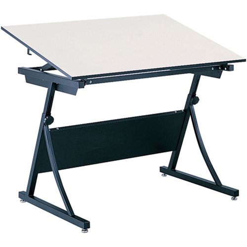 PlanMaster Height-Adjustable Drafting Table, 43" W x 29-1/2" - 37-1/2" H, Black Distribution Jean Lapalme