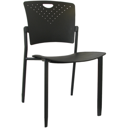 Chaises empilables MaxX StaxX, Polypropyl&egrave;ne, Hauteur 17-1/4", Capacit&eacute; 275 lb, Noir Distribution Jean Lapalme