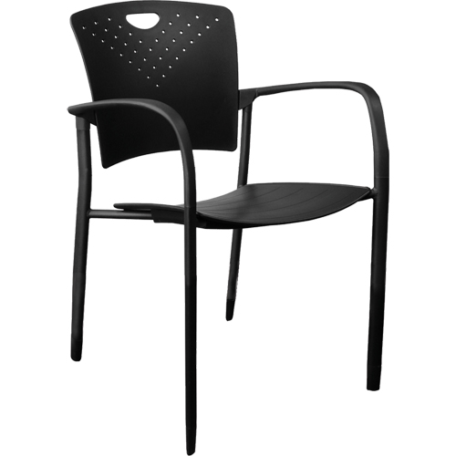 MaxX StaxX Stackable Chairs, Polypropylene, 17-1/4" High, 275 lbs. Capacity, Black Distribution Jean Lapalme