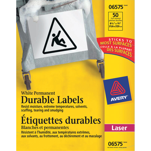 TrueBlock Labels, Polyester, 11" L x 8.5" H, White Distribution Jean Lapalme