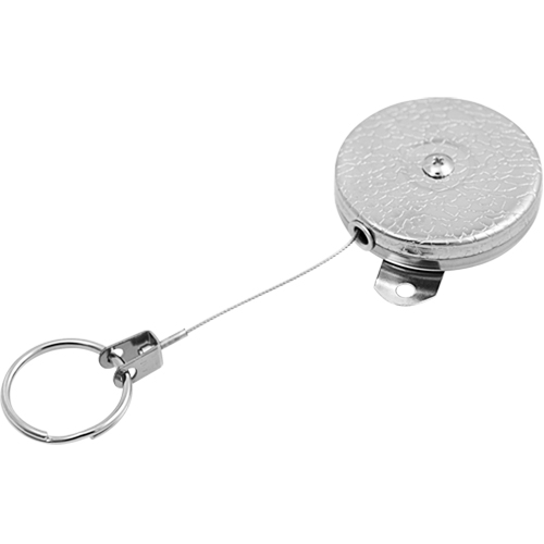 Self Retracting Key Chains, Chrome, 48" Cable, Mounting Bracket Attachment Distribution Jean Lapalme