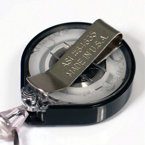 Retractable Mini-Bak&reg; ID Badge Holders, Plastic, 36" Cable, Belt Clip Attachment Distribution Jean Lapalme