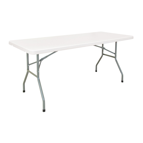 Folding Table, Rectangular, 72" L x 30" W, Polyethylene, White Distribution Jean Lapalme