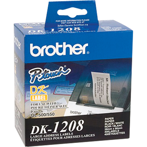 &eacute;tiquettes d'adresse de s&eacute;rie DK, 1-1/2" la x 3-1/2" la x Blanc Distribution Jean Lapalme
