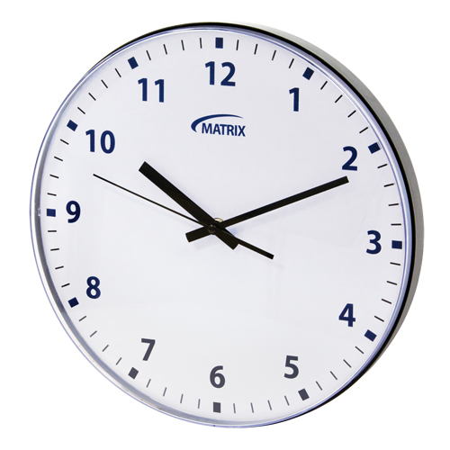 12 H Clock, Analog, Battery Operated, 12-3/4", Black Distribution Jean Lapalme