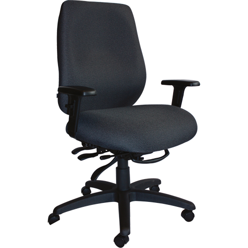 Cierra Heavy Duty Ergonomic Chairs, Fabric, Black, 400 lbs. Capacity Distribution Jean Lapalme