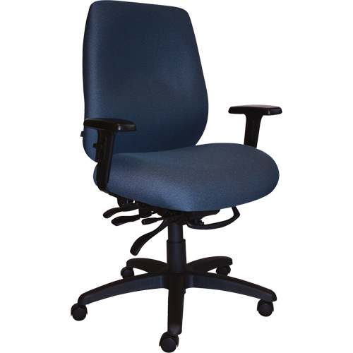 Chaises ergonomiques robustes Cierra , Tissu, Bleu, Capacit&eacute; 400 lb Distribution Jean Lapalme