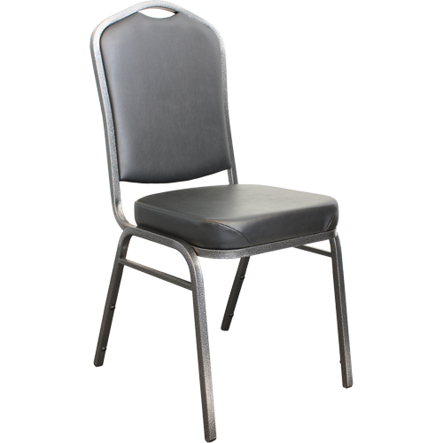Stacking Chairs, Vinyl, 37" High, 275 lbs. Capacity, Black Distribution Jean Lapalme