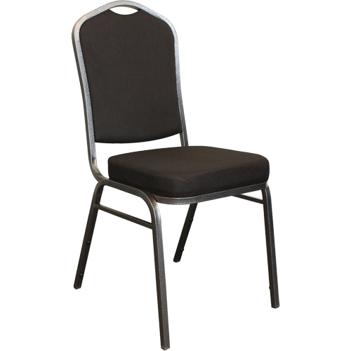 Chaises empilables, Tissu, Hauteur 37", Capacit&eacute; 275 lb, Noir Distribution Jean Lapalme
